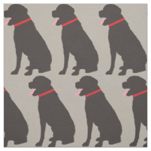 Tissu Motif au chocolat de chien du Labrador