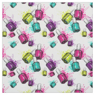 Tissu Motif au néon de vernis à ongles