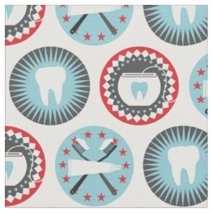 Tissu Motif audacieux d'art dentaire - hygiéniste
