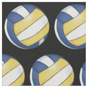 Tissu Motif avec le volleyball peint