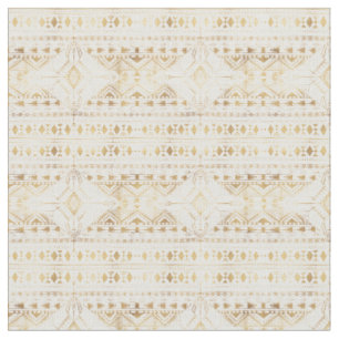 Tissu Motif Aztèque tribal géométrique or tendance