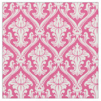 Motif baroque damassé rose chaud tendance