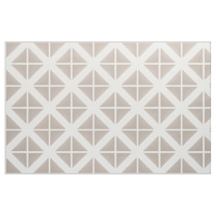 Tissu Motif Beige Blanc tendance Triangles