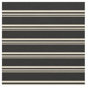Tissu Motif beige et noir