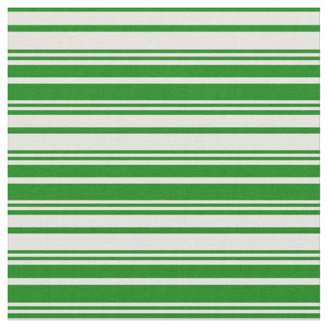 Tissu Motif Beige & Green Lines (Fermer)