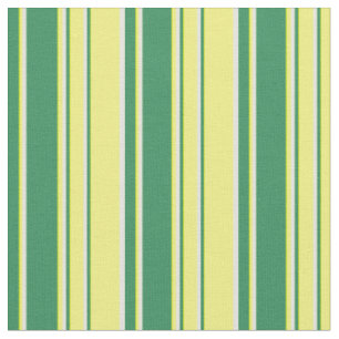 Tissu Motif Beige, Jaune et Sea Green Lines