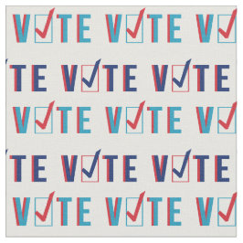 Tissu motif blanc coche de vote