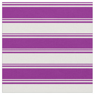 Tissu Motif blanc et pourpre/rayé