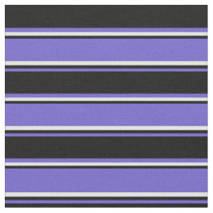 Tissu Motif bleu ardoise, noir et crème à la menthe