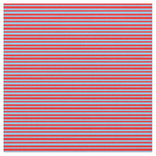 Tissu Motif bleu ciel clair et rouge