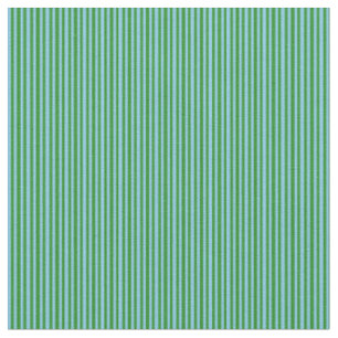 Tissu Motif bleu ciel et vert forêt