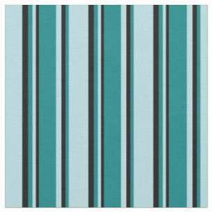 Tissu Motif bleu en poudre, Turquoise et noir