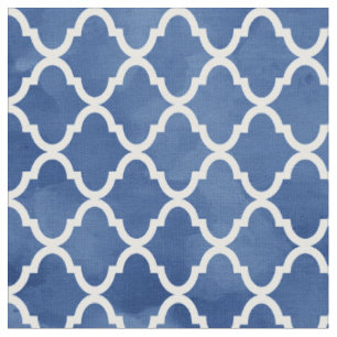 Tissu Motif bleu-foncé élégant de Quatrefoil d'aquare