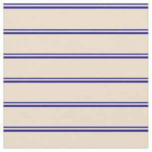 Tissu Motif bleu foncé et tan