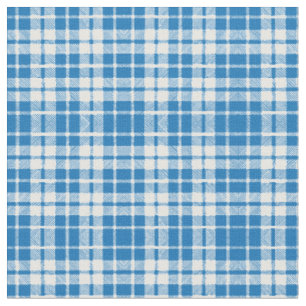 Tissu Motif bleu Tartan sans charme