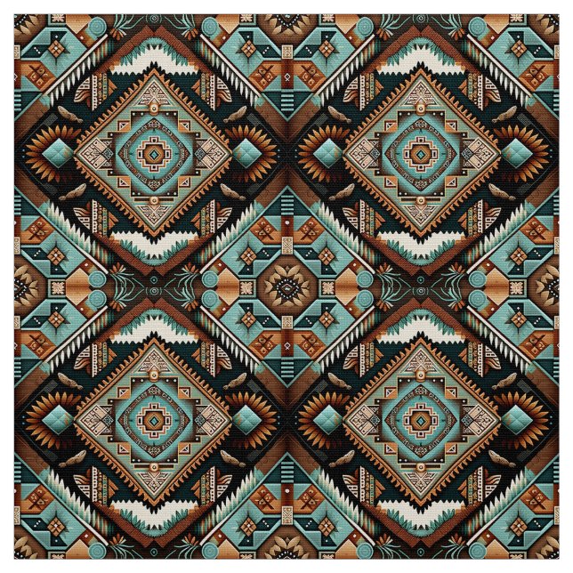 Tissu Motif Boho occidental (Échantillon)