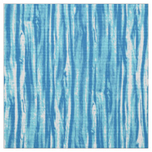 Tissu Motif bois flotté - bleu océan et blanc