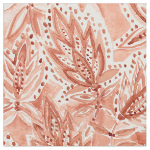 Tissu Motif botanique d'aquarelle de Boho d'HABITUDE de