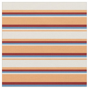 Tissu Motif Brown, beige, bleu et marron