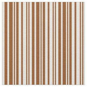 Tissu Motif Brown et beige rayé/carrelé