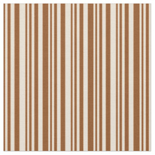 Tissu Motif Brown et bisque rayé/bordé