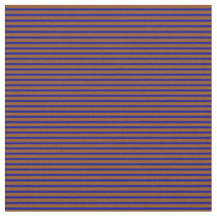 Tissu Motif Brown et bleu foncé rayé/bordé