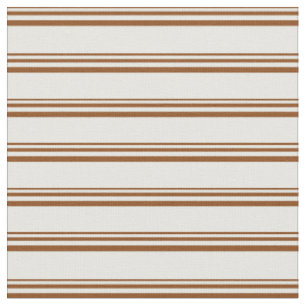 Tissu Motif Brown et crème à la menthe coloré rayé/lin