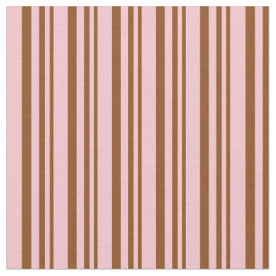 Tissu Motif Brown et rose
