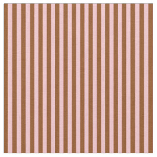 Tissu Motif Brown et rose des rayures