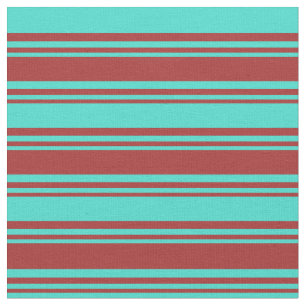 Tissu Motif Brown et Turquoise de Stripes