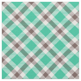 Tissu Motif Brown Turquoise moderne