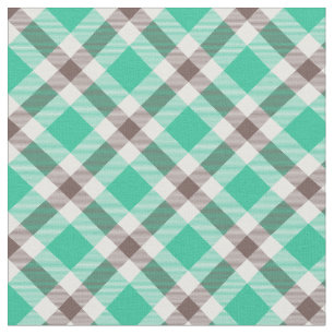 Tissu Motif Brown Turquoise moderne