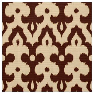 Tissu Motif, brun et Tan de damassé d'Ikat de Marocain
