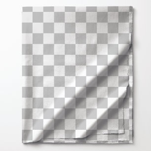 Tissu Motif carreaux gris clair et blanc