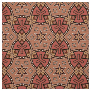 Tissu Motif carrelage en terre cuite et peigne de fer