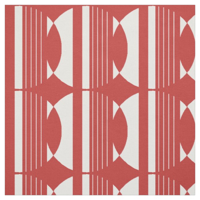 Tissu Motif Cercle rouge (Échantillon)