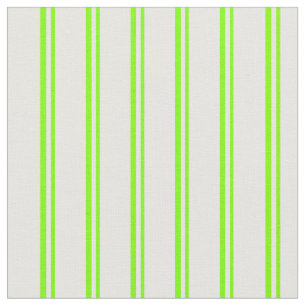 Tissu Motif Chartreuse et White Lines/Stripes