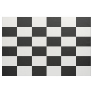 Tissu Motif Checkered noir et blanc de rectangles