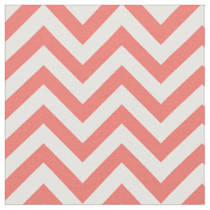 Tissu Motif chevron corail tendance