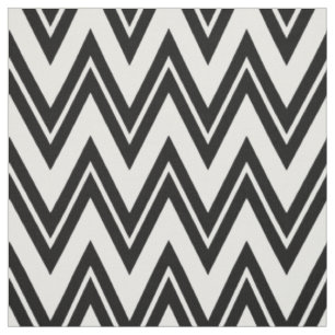 Tissu Motif Chevron noir et blanc