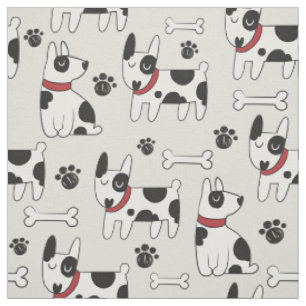 Tissu Motif chien mou