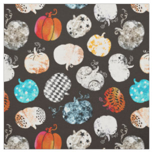 Tissu Motif Citrouille décoratif d'Halloween
