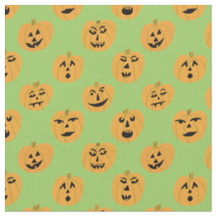 Tissu Motif Citrouille Halloween Jack-O-Lanterns