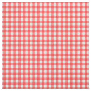 Tissu Motif classique de contrôle de guingan blanc roug