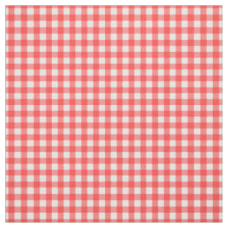 Tissu Motif classique de contrôle de guingan blanc rouge