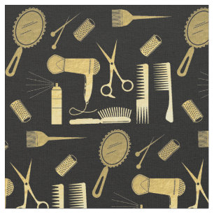 Tissu motif coiffeur