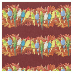 Tissu Motif coloré de perruches