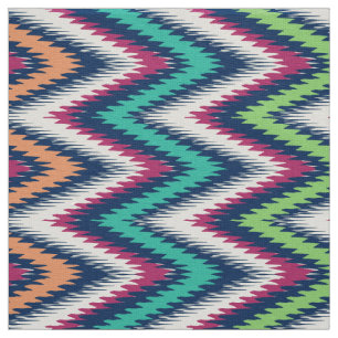 Tissu Motif coloré Zigzag Chevron