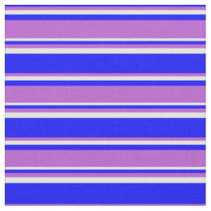 Tissu Motif couleur bleu, orchidée et crème à la menthe