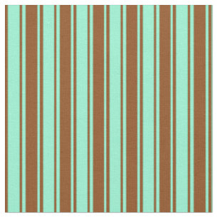 Tissu Motif couleur Brown et Aquamarine